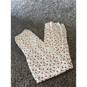 Free People Floral Print Flare Leg Pants Bell Bottom Boho Hippie Casual Lounge